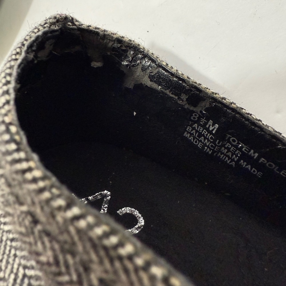 A2 by Aerosoles BlackWhite Herringbone Low Wedge Heel Bow 8.5 Preppy Office 90s - Picture 11 of 11